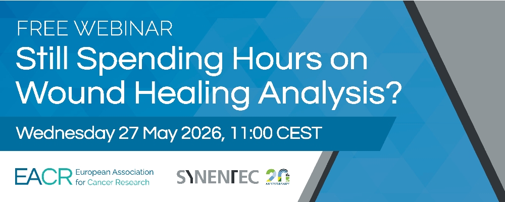 FREE WEBINAR | 'Still Spending Hours on Wound Healing Analysis?' EACR and SYNENTEC webinar
